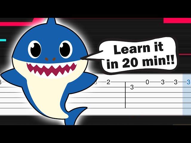 Baby Shark song MEME - Guitar tutorial (TAB)