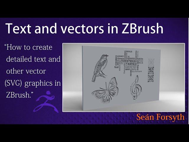 Creating text and other vector graphics in ZBrush 2022