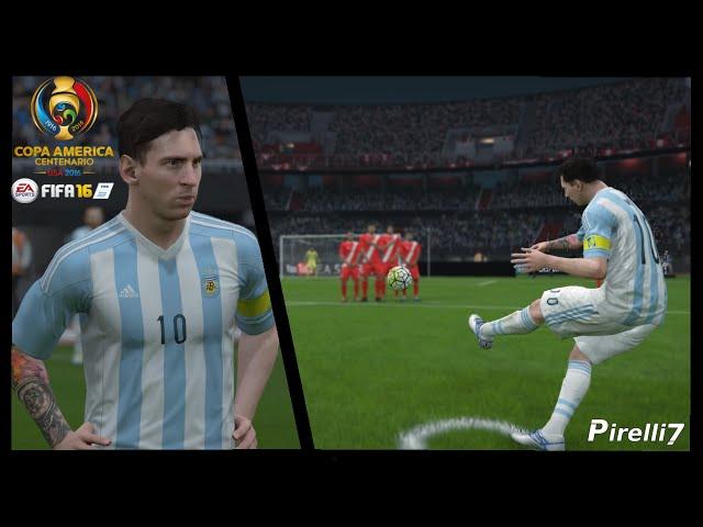 FIFA 16 Remake: Lionel Messi |Amazing Free Kick vs Panama |COPA AMERICA 2016| by Pirelli7