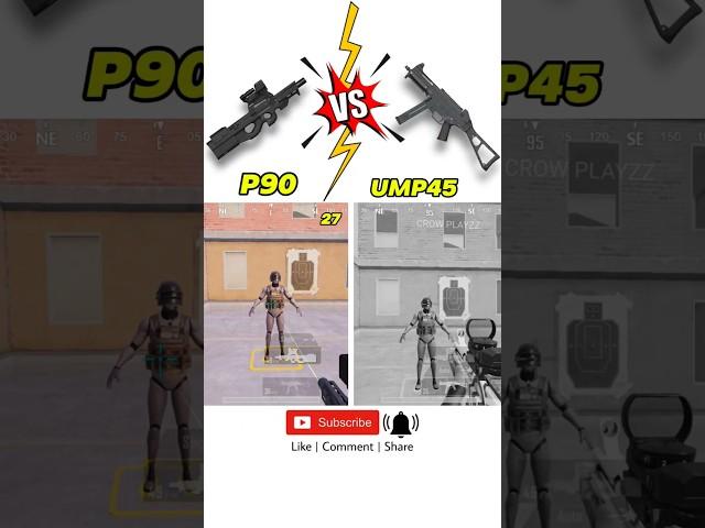 p90 vs ump45 Damage             #bgmi #pubgmobile #p90 #ump45 #awm #s12kclutch #newroyalpass #m1014