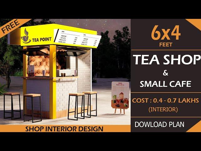 6x4 Tea Stall | Small Coffee Shop Interior Design Idea | Low Budget Cafe design | Chai Shop Design