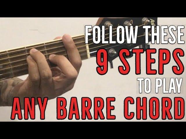 9 STEPS to play ANY BARRE CHORD