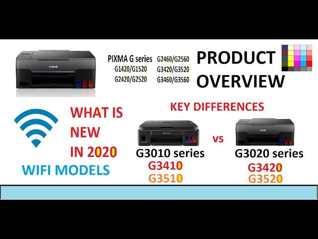 PIXMA G3020 G3060 Product Overview (part1) What is new G3410 vs G3420 or G3510 vs G3520 WiFi models