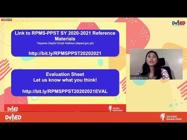 National Orientation on 2021 RPMS for Teachers Episode 3