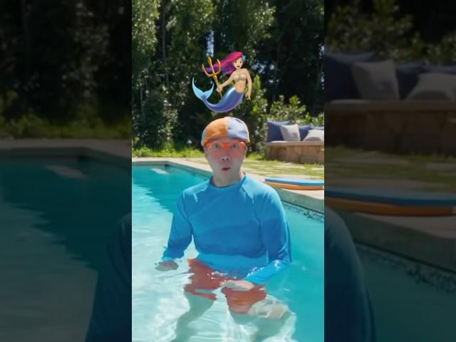 Blippi’s a MERMAID TOO‍️! #littleangel #shorts