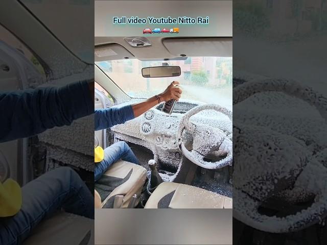 Car Interior Cleaning With unieshine foam spray #automobile #nittorai #carcleaning #dashboard