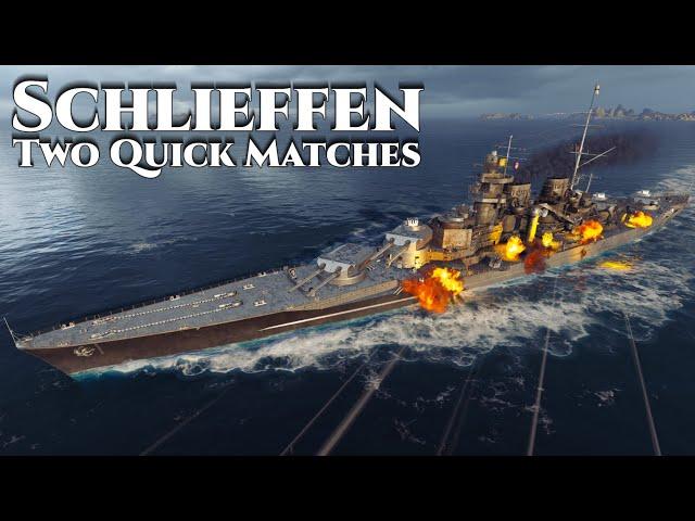 World of Warships: Schlieffen - Two Quick Matches