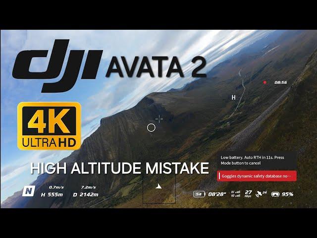 DJI Avata 2: High altitude mistake