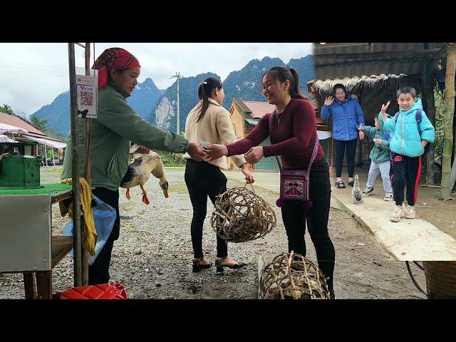 catch ducks to sell at the market to buy fertilizer for the fields. DANG THI DU