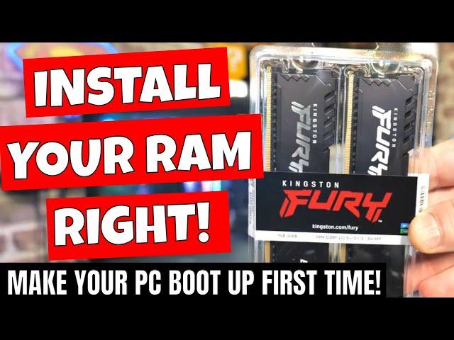 How To Install PC DDR4 RAM & Configure PC To Boot FIRST Time