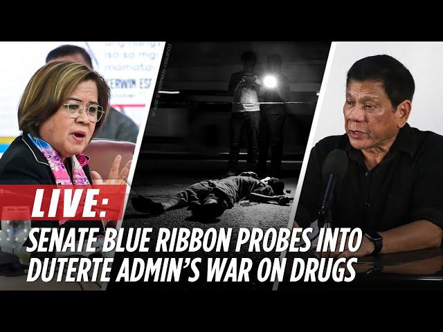 LIVE: Senate Blue Ribbon subcommittee probes into Duterte admin's war on drugs | October 28