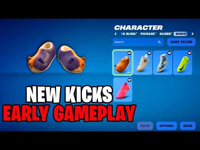 Another NEW Set Of Fortnite Kicks EARLY GAMEPLAY!  (Should You Buy Them?)