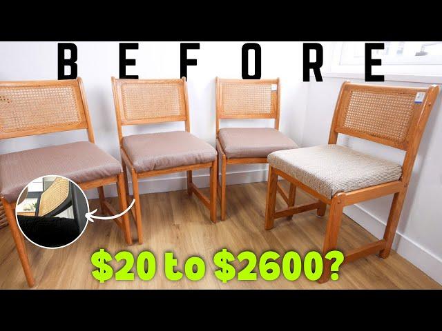 Cane Chairs Furniture Makeover | $20 to $2600? | CB2 Inspired