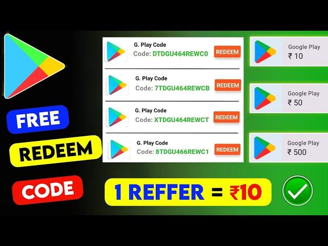 Redeem Code lene wala app 2024  Get 50₹/- Free Redeem Code App | How to Get Google Play Redeem Code