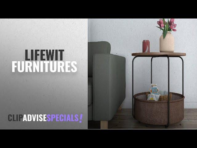 10 Best Selling Lifewit Furnitures [2018 ]: Lifewit Round Large Side Table End Table Nightstand with