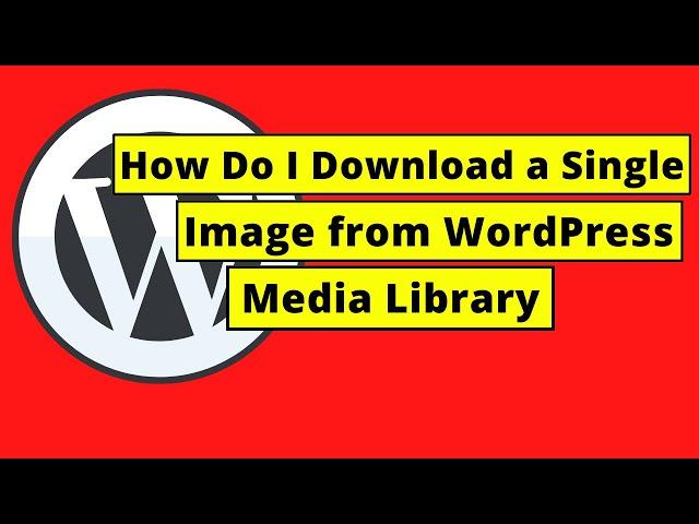 How Do I Download a Single Image from WordPress Media Library