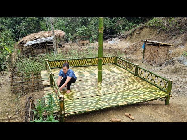 Girl lives alone in the forest for 1 year, builds a complete bamboo house | Lý Thị Phương