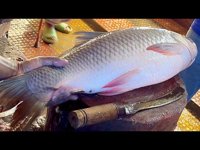 Amazing Cutting Skills | Giant Rohu Fish Cutting Skills By Expert Fish Cutter