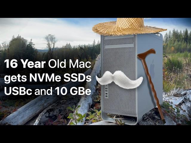 An absurd upgrade in a 2008 Mac Pro (NVMe/USBc/10 Gb enet aka MacFiver)