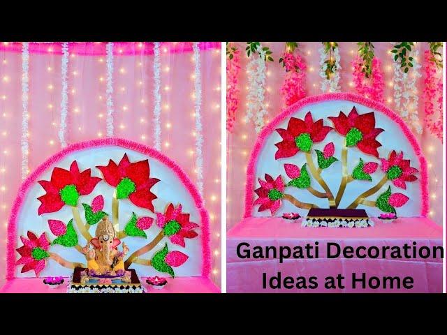 Ganpati Decoration ideas at Home | Festival Decoration Ideas | Unique Ganpati i Decoration