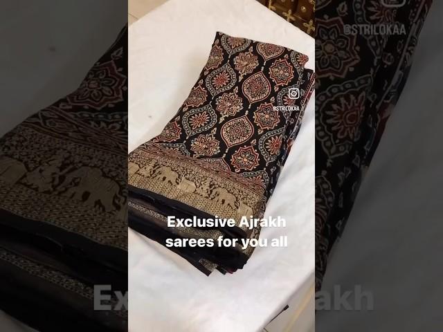 Ajrakh modal silk sarees #sareelove #sari #saree #sarees #sareelover #ajrakh #yt #ytshorts #youtube