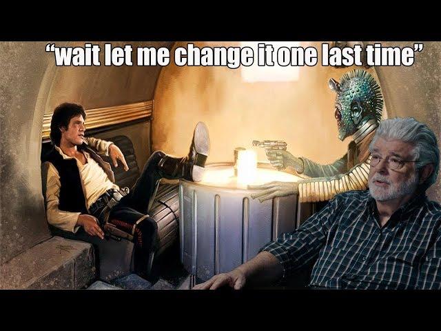 George Lucas continues to change the Han Shot first scene