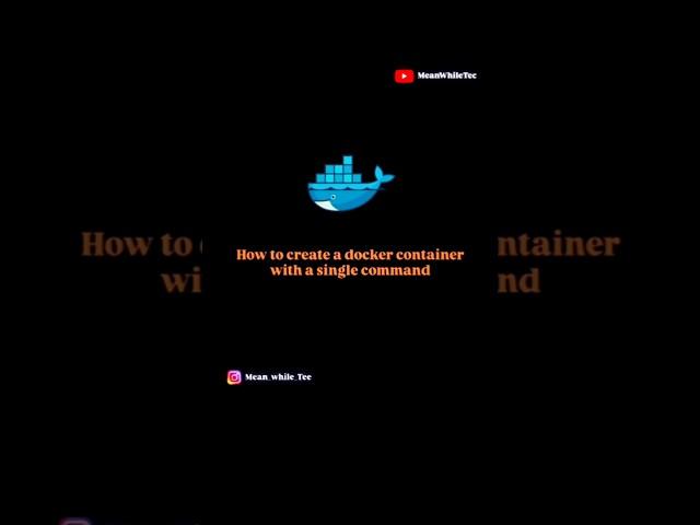 Instant docker container creation video in 60s