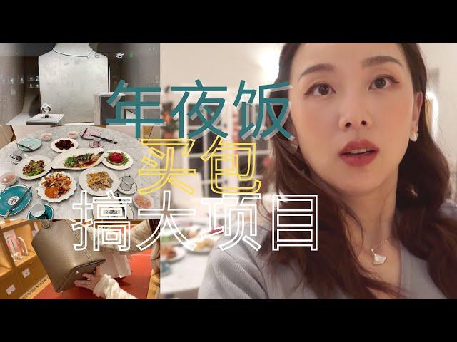 【Anna阿姨 vlog#67】年夜饭 ｜一个月去两次爱马仕—奢靡姐妹3月用光买包Quota ｜搞一个“大项目”