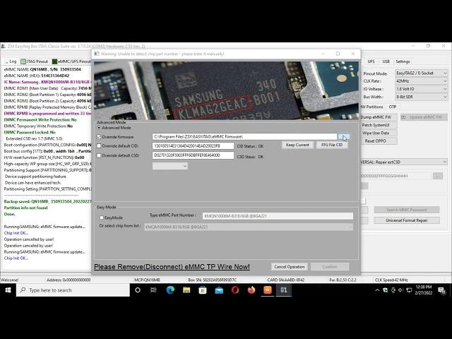 Samsung eMMC RPMB Block Clean//Counter 0 With z3x EasyJtag Plus