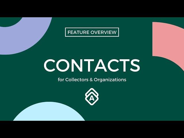 Using Contacts on Your Artwork Archive Collector Account