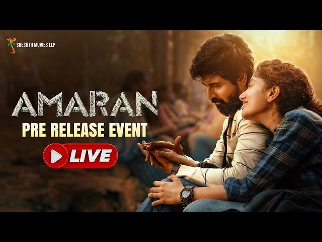 Amaran - Telugu Pre-release Event LIVE | Sivakarthikeyan | Sai Pallavi | GV Prakash | Sreshth Movies