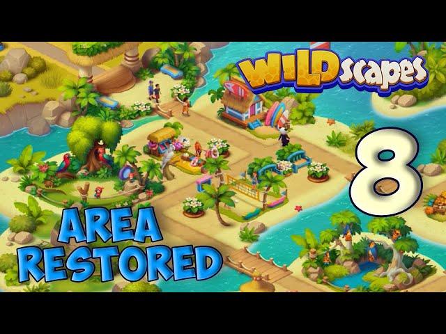 Wildscapes AREA 8 - Fiji Zoo Decorations [ Gameplay Story ] Фиджи Украшение Зоопарка Playrix HD