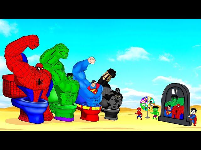 Rescue HULK Family & SPIDERMAN vs AVENGERS SKIBIDI TOILET : Who Is The King Of Super Heroes? - FUNNY