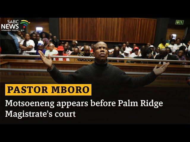 Pastor Paseka "Mboro" Motsoeneng appears before Palm Ridge Magistrate's court