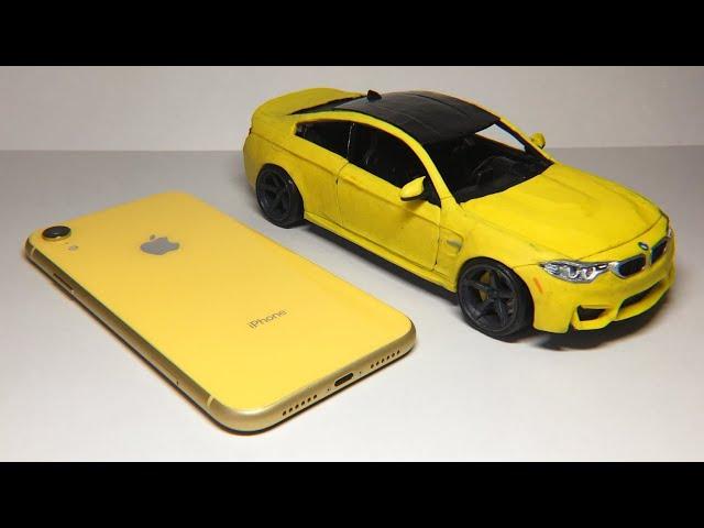 BMW M4 from plasticine, made with your own hands