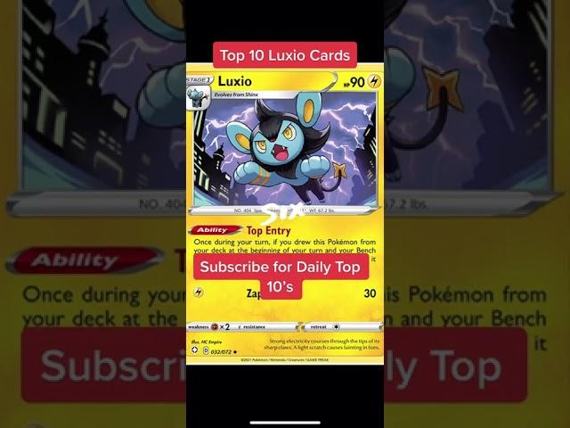 Top 10 Luxio #Pokemon Cards #shorts