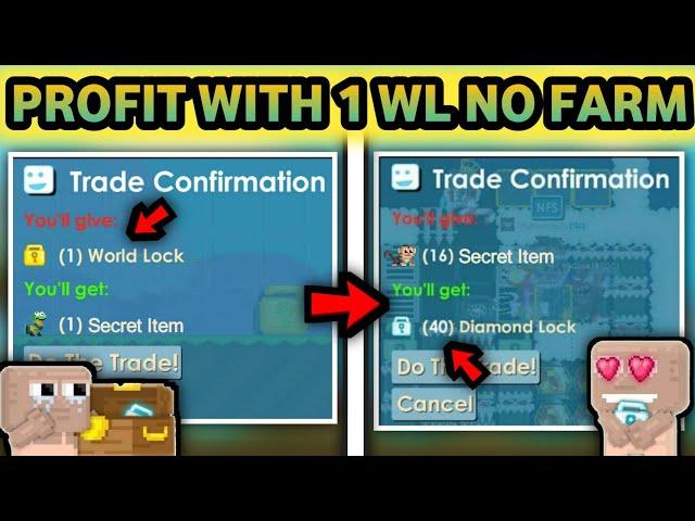 NEW PROFIT WITH 1 WL WITHOUT FARMING (PROFIT 2020) | Growtopia - Profit Method