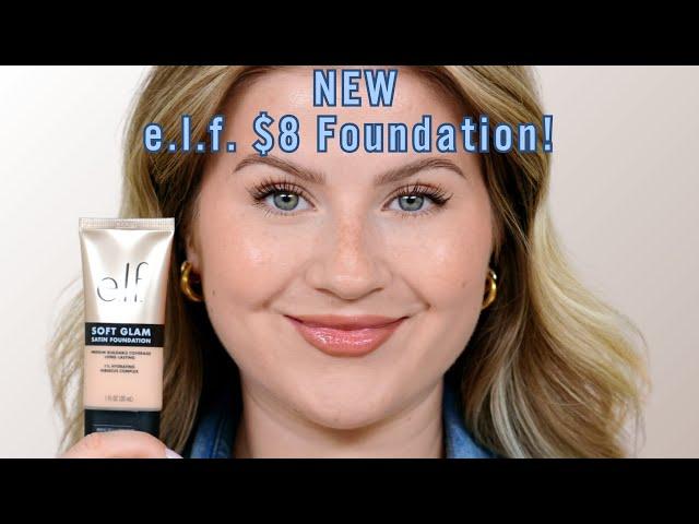 NEW $8 elf Soft Glam Satin Foundation Review & Wear Test | Milabu