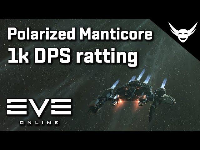 EVE Online - Polarized 1k DPS Manticore Ratting in nullsec!