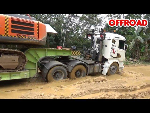 SUZUKI IGNIS Sangkut SCANIA R580 Main Offroad Jalur Sepaku Semakin Ekstrem