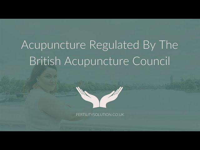 Acupuncture regulated by the British Acupuncture Council