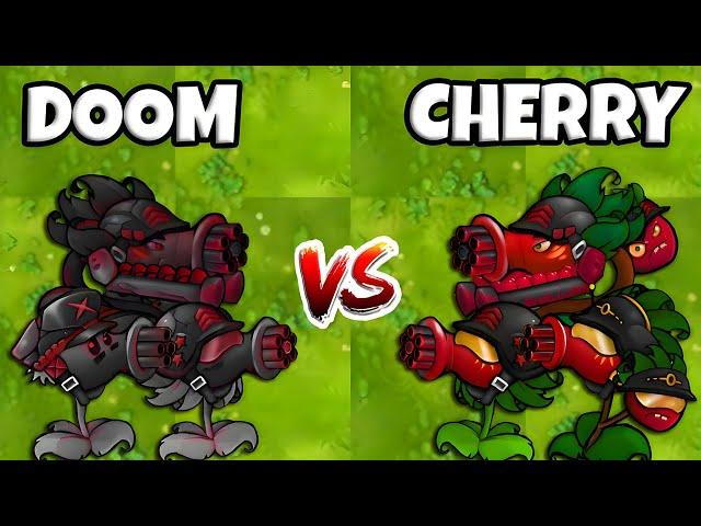 PVZ Fusion 2.6 Challenge - Team DOOM PEA vs CHERRY PEA Plants Fusion VS All Zombies - Who Will Win?