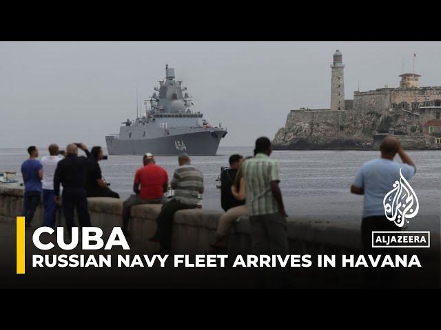 Russian navy fleet, including frigate, nuclear-powered sub, arrives in Cuba