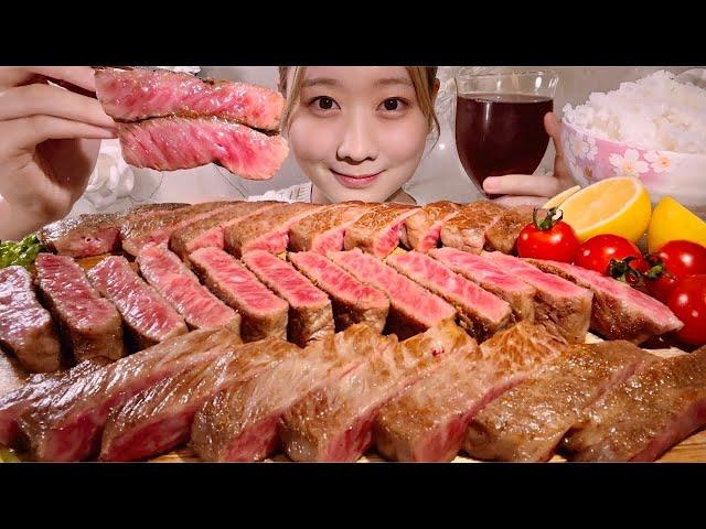 ASMR Wagyu Steak【Mukbang/ Eating Sounds】【English subtitles】