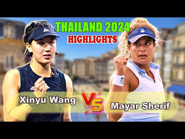 Xinyu Wang vs Mayar Sherif Rd. 1 Full Highlights | WTA Thailand ( Hua Hin ) Open 2024