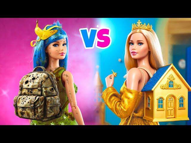 STUNNING DOLL TRANSFORMATION  DIY Makeover Ideas! Poor vs. Rich Barbie Glow-Up by 123 GO SCHOOL