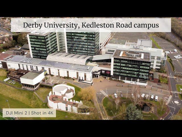 Derby University, Kedleston Road campus by drone. Feb 2023 | 4K