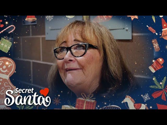 After searching everywhere, we surprise teacher with Secret Santa gift & every student gives her hug