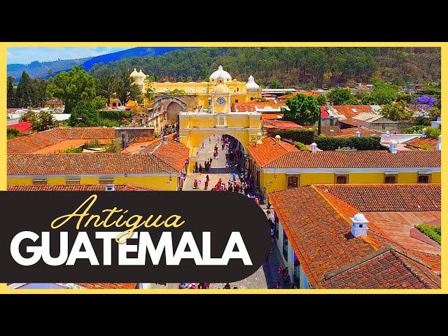 Calle del Arco in Antigua Guatemala  | Relaxing 4K Drone Tour 