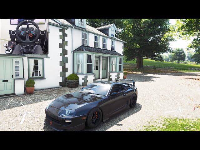 1600BHP Toyota Supra - Forza Horizon 4 | Logitech g29 gameplay